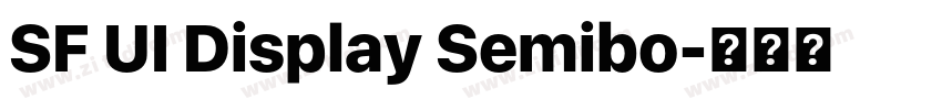 SF UI Display Semibo字体转换